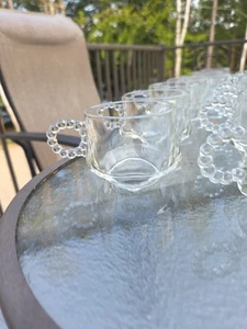 Tazze Atlas Nocciola Vintage per Vassoi Snack Sorso (15) Manici Perline Vetro Trasparente - Foto 1 di 2