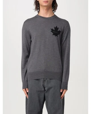 Dsquared2 Maple Leaf Crew Neck Pullover Sweater Men Brown - Image 1 of 4