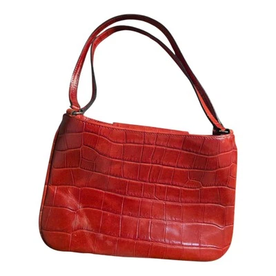 De Colección Anne Taylor Rojo Cocodrilo Imitación Cuero Bolso de Hombro Cartera Lindo Moda Kitsch Foto 1 de 4