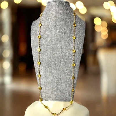 J. Collar Crew tono dorado cristal simple y delicado JC358 Foto 1 de 4