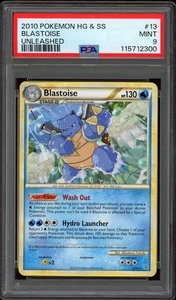 Pokemon PSA 9 Blastoise 13/95 HeartGold & SoulSilver Unleashed Non Holo Rare - Picture 1 of 2