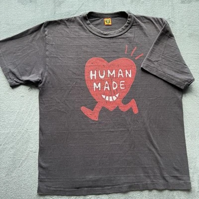 Human Made Running Heart Tee Black – Made in Japan – Nigo - Image 1 of 4