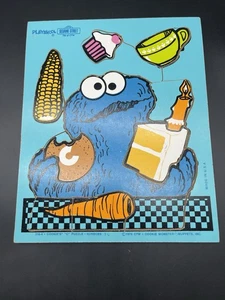 Vintage PlaySkool Cookies C Wooden Puzzle Ten Pieces/ Sesame Street - Picture 1 of 4