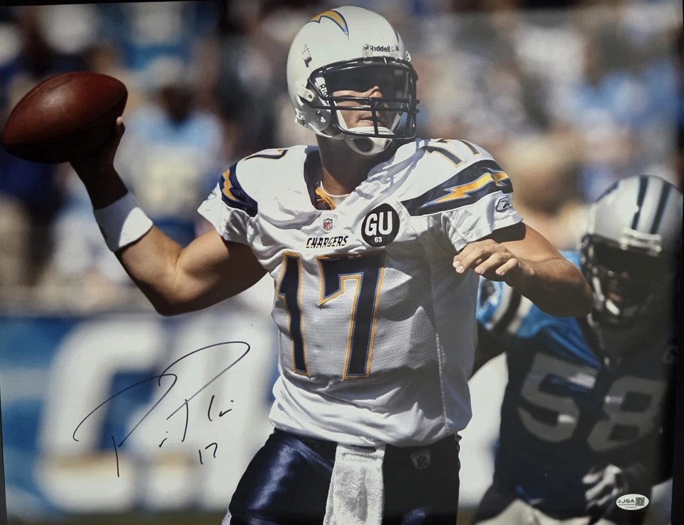 Phillip Rivers San Diego Chargers Autographed 16x20 JSA COA - Image 1 of 1
