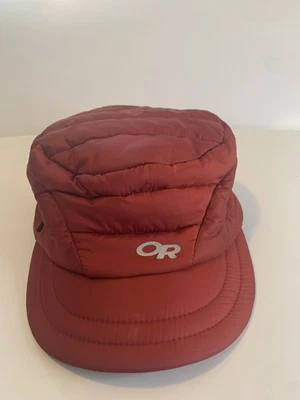 Outdoor Research Hat Cap Adult Red L/XL Puffer Zipper Stretch F13 - Image 1 of 4
