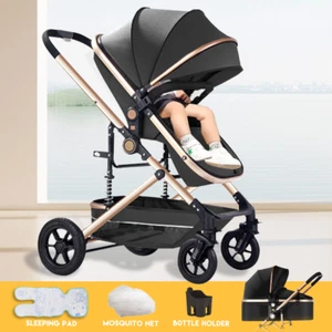 Baby Pram Stroller Bassinet Carriage Infant Travel Pushchair Foldable Strollers - Picture 1 of 19