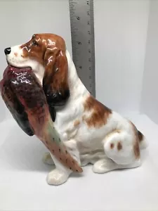 Statuina vintage Royal Doulton Cocker Spaniel che porta un fagiano 5,5" - Foto 1 di 12