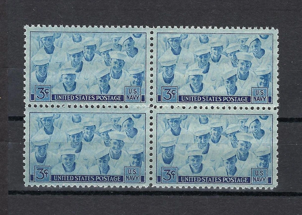 US 1945 Sc# 935 set Sailors Navy Marines in WWII block 4 MNH - Image 1 of 1