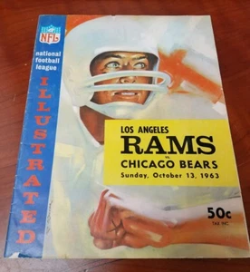 1963 Los Angeles RAMS vs Chicago BEARS Program NFL @Coliseum - Picture 1 of 2