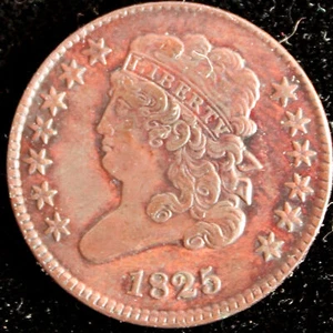 Halber Cent / Pfennig 1825 extra fein / vz Auswahl - Bild 1 von 2