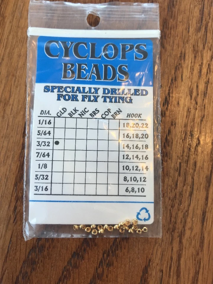 CYCLOPS BEADS 3/32” GOLD PLATED 24/PKG EYC1250 Ships N 24h - Image 1 of 2