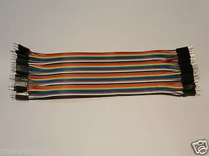 40pz Cavi Dupont maschio a maschio GPIO per breadboard a maglioni Arduino - Foto 1 di 1