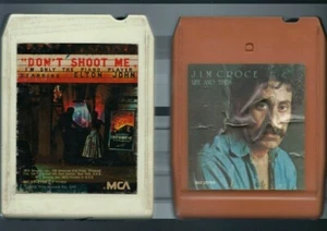 Vintage Lot of 2 Pre-Owned 8-Track Cartridges (Elton John & Jim Croce) VGC - Picture 1 of 6