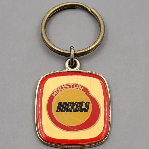 Keychain Houston Rockets Enamel Metal Retro Logo  New Old Stock Cover