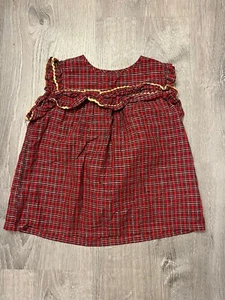 Girl's Crewcuts Red Plaid Sleeveless Blouse- Size 6- Pre-owned - Picture 1 of 4