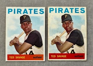 1964 Topps Ted Savage Pittsburgh Pirates - Lot of 2 - Picture 1 of 1