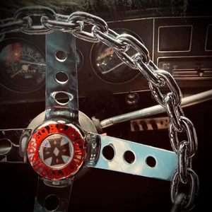 IRON CROSS steering wheel button 3 bolt pattern GRANT APC PILOT chevy ford DODGE - Picture 1 of 5