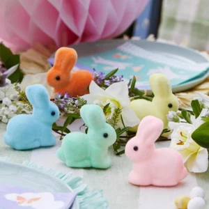 Easter Table Decorations | Mini Pastel Bunny Rabbits Figurine for Egg Hunt, Kids - Picture 1 of 12