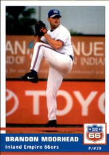 2005 Inland Empire 66ers Grandstand 21 Brandon Moorhead Bowersville Georgia Card