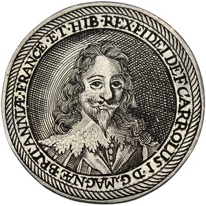 GROSSBRITANNIEN Karl I. ca. 1720 Silber Jeton / van der Passe Schule - Bild 1 von 3