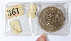 ‘THE HOARD’ AUSTRALIAN 1937 SILVER ONE CROWN FROM LAWSONS AUCTION LONG AGO #361 - Picture 1 of 16