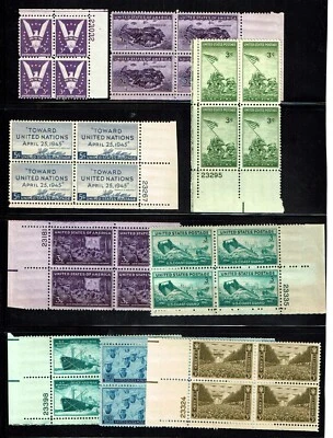 1944-6 U.S. Commemorative WWII Military SET OF 9  Sc#905-  M/NH/OG Great Set! - Image 1 of 2