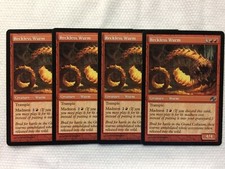 MTG 4x Reckless Wurm Planar Chaos Modern Pauper Magic the Gathering Card x4 LP