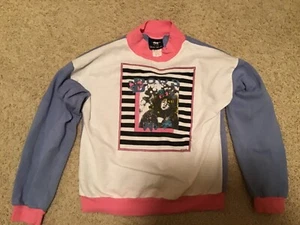 vintage silver unicorn girls medium 10/12 bows sweatshirt - Picture 1 of 1