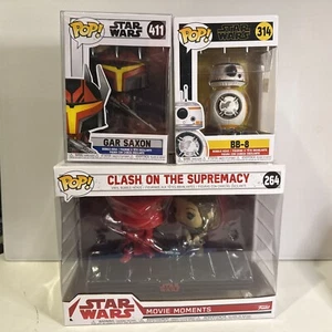 Funko Pop! Vinyl Star Wars Movie Moments 264 Clash on the Supremacy, BB-8, 411 - Picture 1 of 2