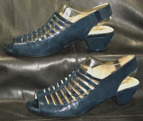 MBT Scarpe sandalo Nurture Vivicah donna blu pelle nabuk slingbacks taglia US 8M