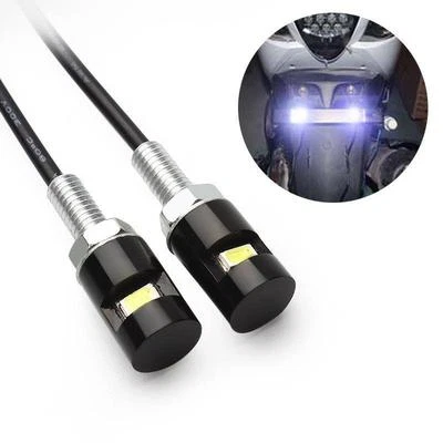 2x Universal LED Number Plate LED Tail Tidy Lights For Motorcycle Motorbike Bike - Image 1 of 4