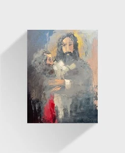 Abstract Oil painting Betrayal Ukrainian painter canvas Framed original art - Picture 1 of 12