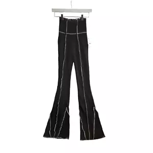 URBAN OUTFITTERS Trousers Womens XS Flare Legging Bella Bondage Black NEW RRP£48 - Picture 1 of 13