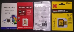 128GB Memory Cards Lot of 3 ProPlus Xeikbing Kodak with UHS Ⅰ USB A & C Adapter - Picture 1 of 7