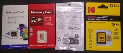 128GB Memory Cards Lot of 3 ProPlus Xeikbing Kodak with UHS Ⅰ USB A & C Adapter - Image 1 of 4