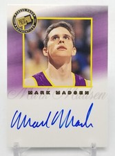 2002 Press Pass Certified Authentics MARK MADSEN On Card Auto Los Angeles Lakers