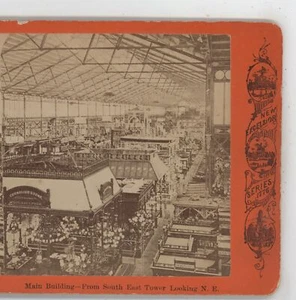Main Building from Southeast Tower Centennial Expo Philadelphia Stereoview 1876 - Picture 1 of 4