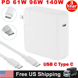  USB-C Power Adapter Charger for Apple Macbook Air Pro iPad Laptop Type-C Cable  - Picture 1 of 24