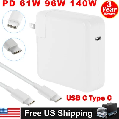 USB-C Power Adapter Charger for Apple Macbook Air Pro iPad Laptop Type-C Cable  - Image 1 of 4