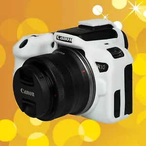 Weiße weiche Silikon Gummi Kamera Hülle Schutzhülle FR Canon R10 Gehäuse Skin - Bild 1 von 5