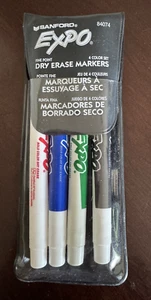 Vintage Sanford Expo Dry Erase Markers Set Of 4 Skinny Fine Tip Smelly USA - Picture 1 of 5