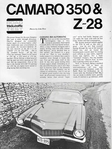 1970 Chevy Camaro 350 & Z-28 - Original seltener Straßenprüfartikel - Bild 1 von 1