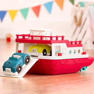 Wonder Wheels von Battat Inc. Fährboot schwimmendes Badespielzeugboot mit 2 Autos Neu!! - Bild 1 von 12
