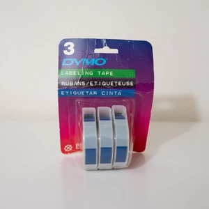 Dymo Labeling Tape #73836 3-pack of 3/8" x 12' blue embossing rolls vintage NOS - Picture 1 of 4