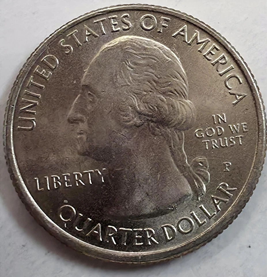 2013 p Quarter South Dakota Mt Rushmore  SD WDDR-001-7 w/diechips/diecrack - Image 1 of 4