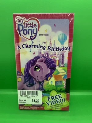 My Little Pony A Charming Birthday (VHS, 2003) Hasbro Factory Sealed NEW - Image 1 of 2