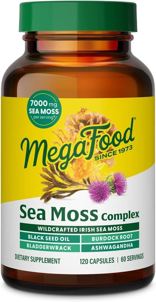 Complejo de musgo marino MegaFood - Suplemento vegano de salud intestinal y apoyo inmunológico - 120ct Foto 1 de 4
