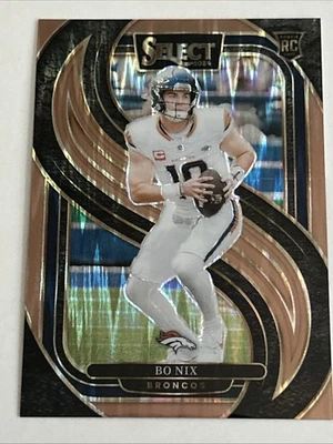 2024 Panini Select - Premier Level Bo Nix #117 Copper Shock Prizm /299 (RC) - Image 1 of 2