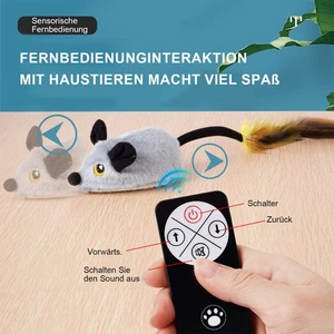  Elektrische Ferngesteuerte Ratte Maus mit Fernbedienung Haustier Katzen Toy - Bild 1 von 13