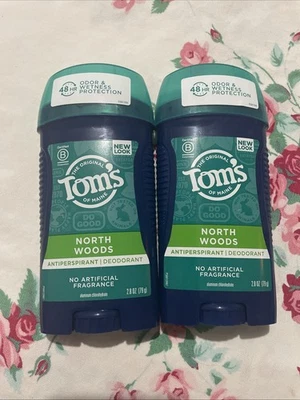 2~Desodorante para hombre Toms of Maine North Woods 2,8 oz. Fórmula Original 3/24+ LEER Foto 1 de 4